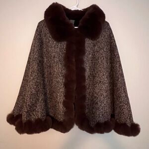 Faux Fur Cape by Vince Canuto XS/0